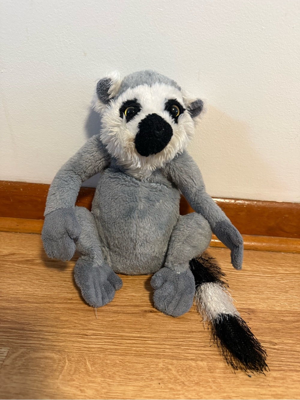Ganz Webkinz Ring Tailed Lemur Grey No Code HM369 Plush Stuffed Animal Toy 10"